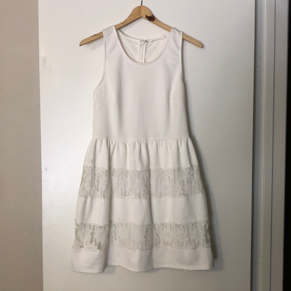 Lush brand white mini dress, size medium